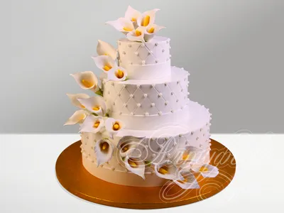Торт с каллами: шедевр флористического и кондитерского искусства