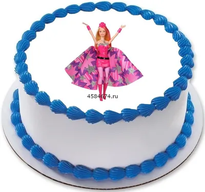 Фотография торта с куклой в высоком качестве, фон для вашего компьютера