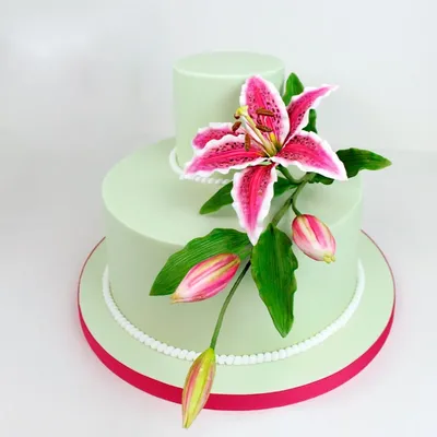 Торт с живыми цветами на заказ