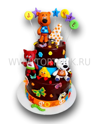 Детский торт Мишка в облаках — https://sabicake.ru