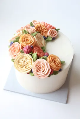 История торта, за который я очень переживала | Anise.Cake - кремовая  флористика | Дзен