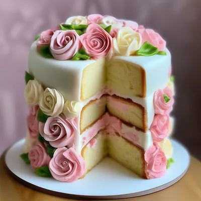 Торт с цветами из крема в виде роз #cake #тортназаказ #тортженщине | Cake,  Takeout container, Food