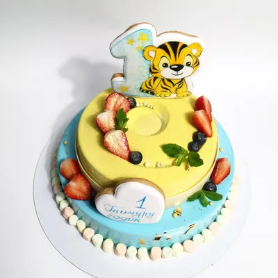 Изображение торта с тигром - волшебное угощение для более счастливого дня