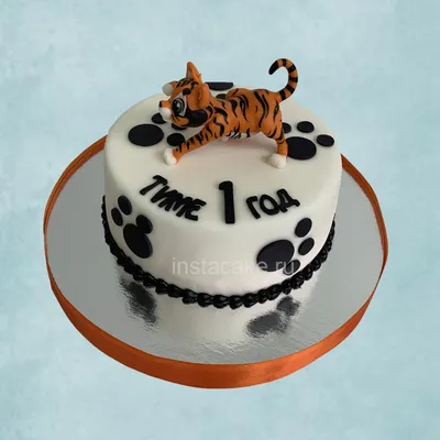 Изображение торта с тигром - праздничный взрыв вкуса