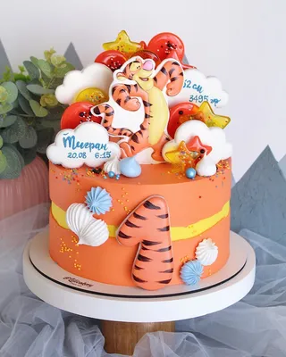 Изображение торта с тигром - стильное угощение для гостей