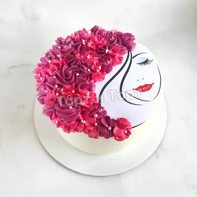 Webp изображение Торт с цветами из крема для использования как фон