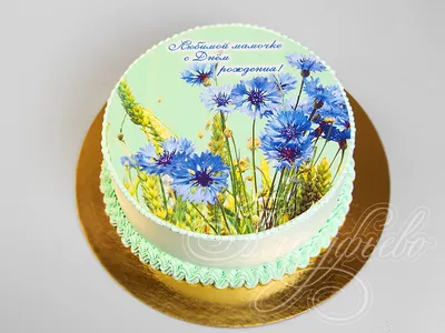 Изысканный десерт – торт с васильками