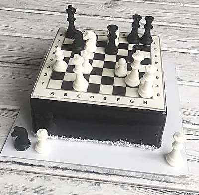 Торт шахматы фотографии