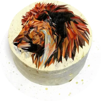Торт со съедобной фигуркой льва на заказ