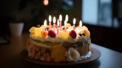 Торт со свечами фотографии