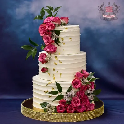 Торт свадебный без мастики фотографии