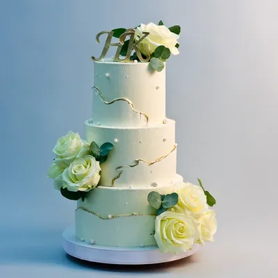 Фото свадебного торта без мастики для скачивания
