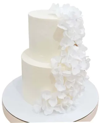 Романтический торт свадебный без мастики