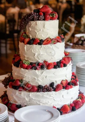 Торт свадебный без мастики: красота в деталях