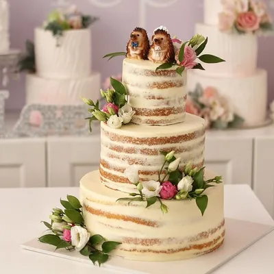 Искусство сладостей: торт свадебный без мастики
