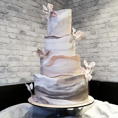 Свадебный мраморный торт купить в официальном магазине Север-Метрополь. СПб