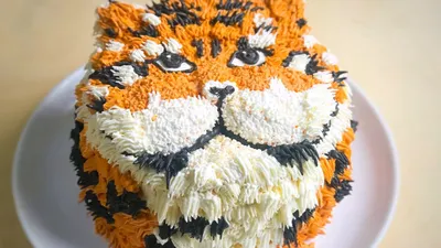 3DТорт в виде тигра | Extreme cakes, Animal cakes, Tiger cake