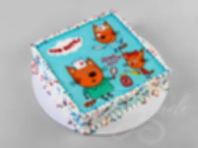 Торт \"Три кота\" Киев | Торт ко дню рождения девочки, Торты c персонажами,  Торты ко дню рождения