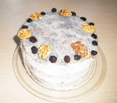 Торт с орехами, маком и изюмом, пошаговый рецепт на 6043 ккал, фото,  ингредиенты - Лина