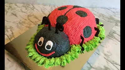 Торт \"Божья Коровка\" / Ladybug Cake / Кремовый Торт / З-D Торт / Пошаговый  Рецепт / Авторский Рецепт - YouTube