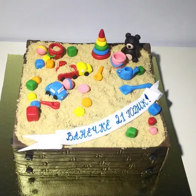 Торт в виде песочницы - фото в webp формате