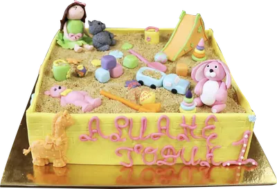 Торт в виде песочницы на день рождения - png