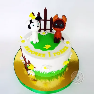 Торт в виде собачки - уникальный фото-фон