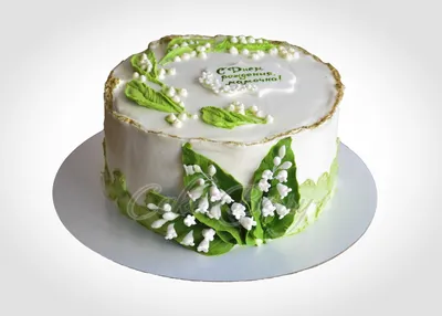 Фото весеннего торта с возможностью выбора фона