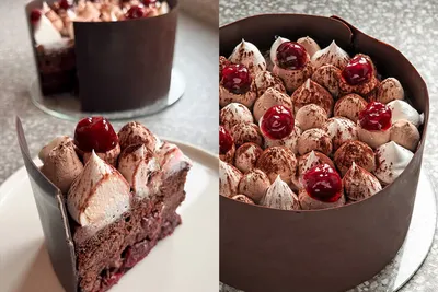 Рецепт Торт Вишня-белый шоколад | Рецепт | Рецепты тортов, Сумасшедшие торты,  Вкусняшки