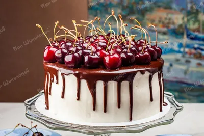 Торт \"Вишня - шоколад - кокос\" - рецепт автора Марина