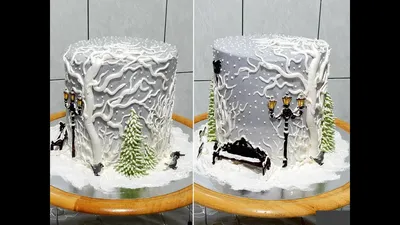 Торт ЗИМНИЙ- НОВОГОДНИЙ от SWEET BEAUTY СЛАДКАЯ КРАСОТА, NEW YEAR CAKE  DECORATION - YouTube