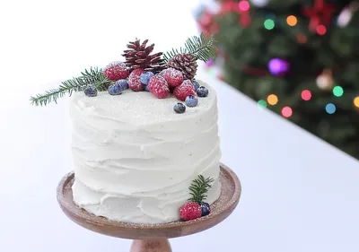 Красивый зимний садовой торт» — создано в Шедевруме