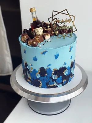 Торт с изображением хобби для мужчин на день рождения