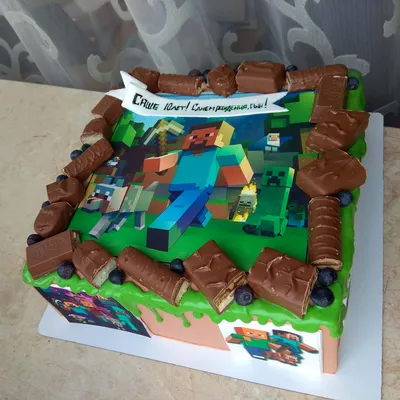 Идеальный торт Майнкрафт для геймеров: скачать бесплатно в webp