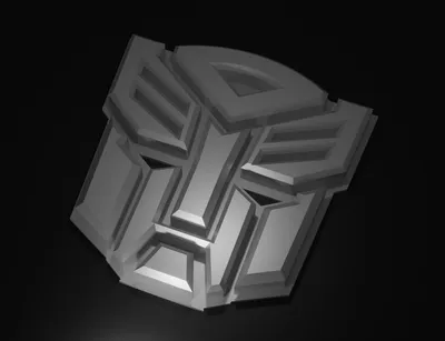 Бесплатный STL файл Эмблема с логотипом трансформеров・План 3D-печати для  скачивания・Cults