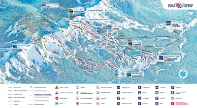 Карта курорта Роза Хутор | Путеводитель по Красной Поляне