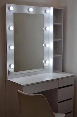 Туалетный столик белый с зеркалом-трюмо \"Луиза\" - Купить в Москве из Китая