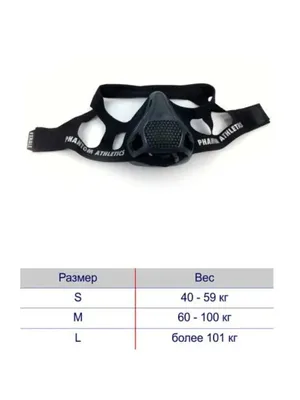 GOODSTORAGE Тренировочная маска phantom training mask, черная