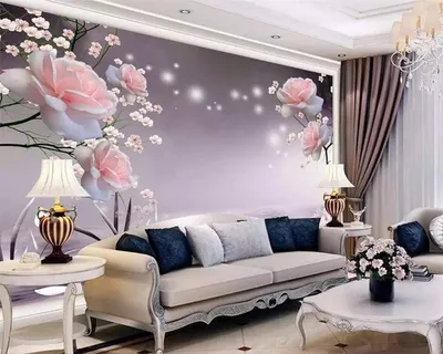 3D Abstract Floral Pattern Bedroom Wallpaper | Life n Colors