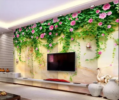 GMYANBZ Custom Wallpaper Hd Beautiful Rose Tv Background Wall Living Room  Bedroom Background Mural 3D Wallpaper 380cm(w) x240cm(h): Buy Online at  Best Price in UAE - Amazon.ae