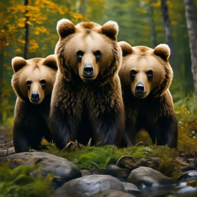Удивительные снимки трех медведей – выберите свой любимый формат