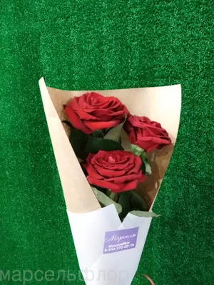3 розы в подставке в форме сердца — Доставка цветов в Волжском – Green  studio