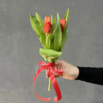 3 тюльпана — Букеты цветов заказать с доставкой в KievFlower. Артикул: 17996