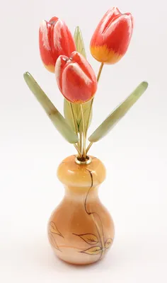 3 красно-желтых тюльпана Денмарк | доставка по Москве и области