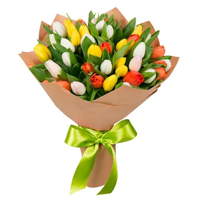 Купить тюльпаны: букет из 3 штук с быстрой доставкой в Москве от TopFlo.ru