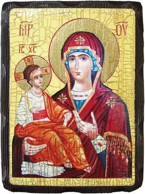 Икона Троеручица икона Божией Матери, 18x24 см, в окладе и киоте - Интернет  магазин ikonaspas.ru