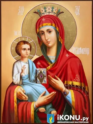 Троеручица, икона Пресвятой Богородицы в серебряном окладе, артикул И09940  - купить в православном интернет-магазине Ладья