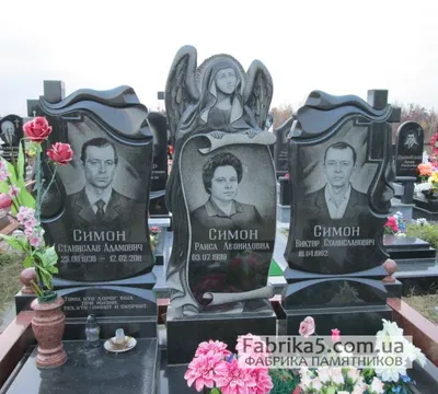 Памятники на троих на семейную могилу, цены и фото