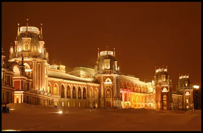 Вечернее Царицыно зимой