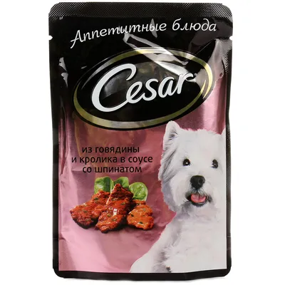 Влажный корм CESAR для собак с нежной говядиной и овощами, 100 г x 6 шт.  упаковка
